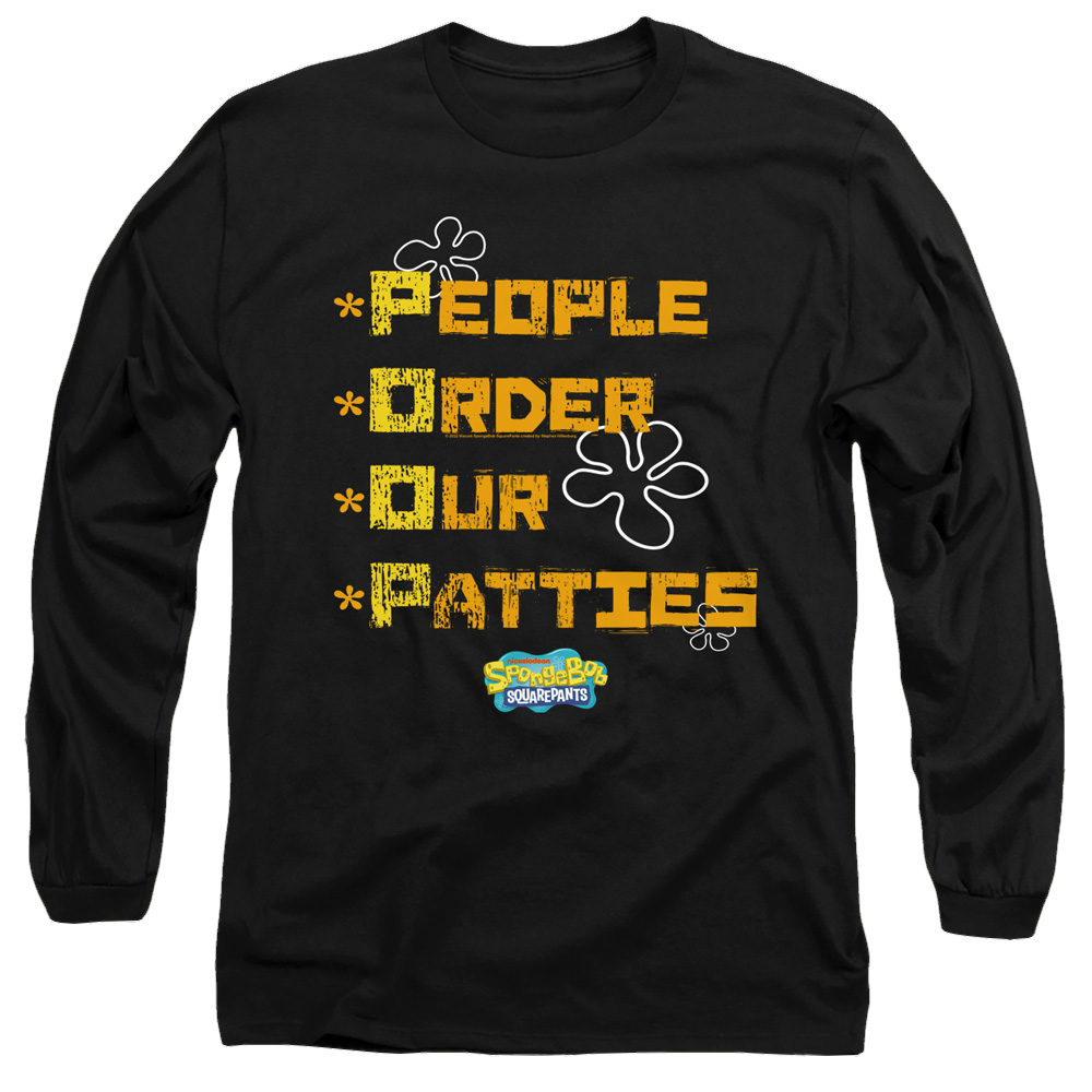 SpongeBob SquarePants People Order Our Patties - Men's Long Sleeve T-Shirt Men's Long Sleeve T-Shirt SpongeBob SquarePants   