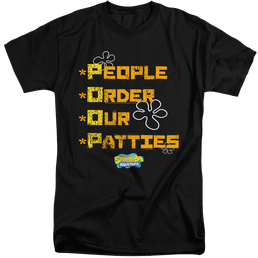 SpongeBob SquarePants People Order Our Patties - Men's Tall Fit T-Shirt Men's Tall Fit T-Shirt SpongeBob SquarePants   