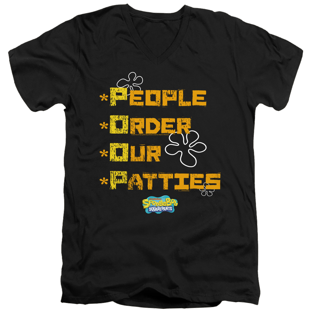SpongeBob SquarePants People Order Our Patties - Men's V-Neck T-Shirt Men's V-Neck T-Shirt SpongeBob SquarePants   
