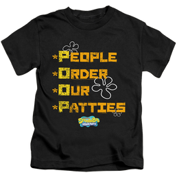 SpongeBob SquarePants People Order Our Patties - Kid's T-Shirt Kid's T-Shirt (Ages 4-7) SpongeBob SquarePants   