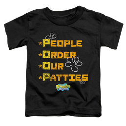 SpongeBob SquarePants People Order Our Patties - Toddler T-Shirt Toddler T-Shirt SpongeBob SquarePants   