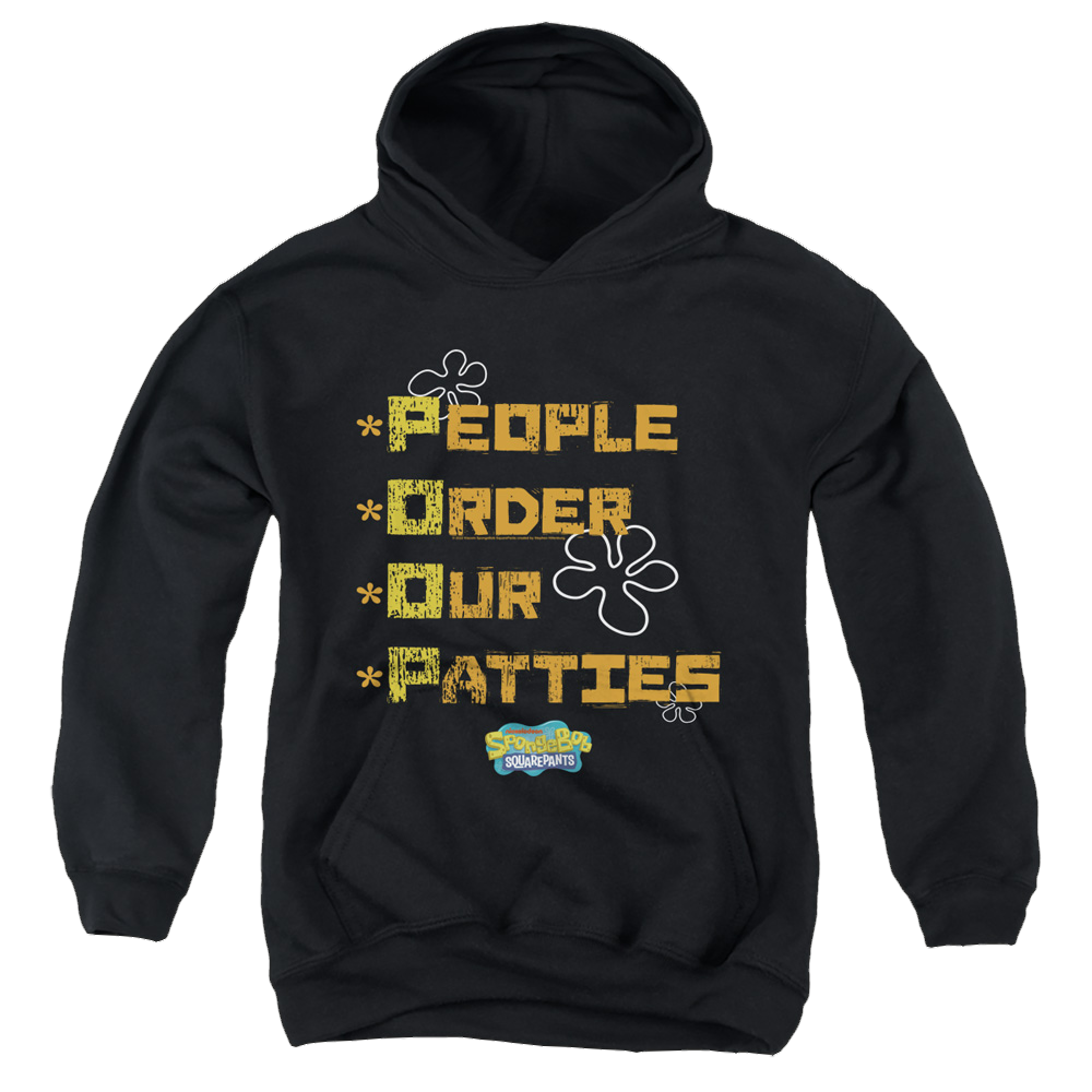 SpongeBob SquarePants People Order Our Patties - Youth Hoodie Youth Hoodie (Ages 8-12) SpongeBob SquarePants   