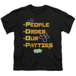 SpongeBob SquarePants People Order Our Patties - Youth T-Shirt Youth T-Shirt (Ages 8-12) SpongeBob SquarePants   
