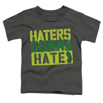 Charcoal toddler t-shirt with SpongeBob SquarePants Haters Gonna Hate graphic