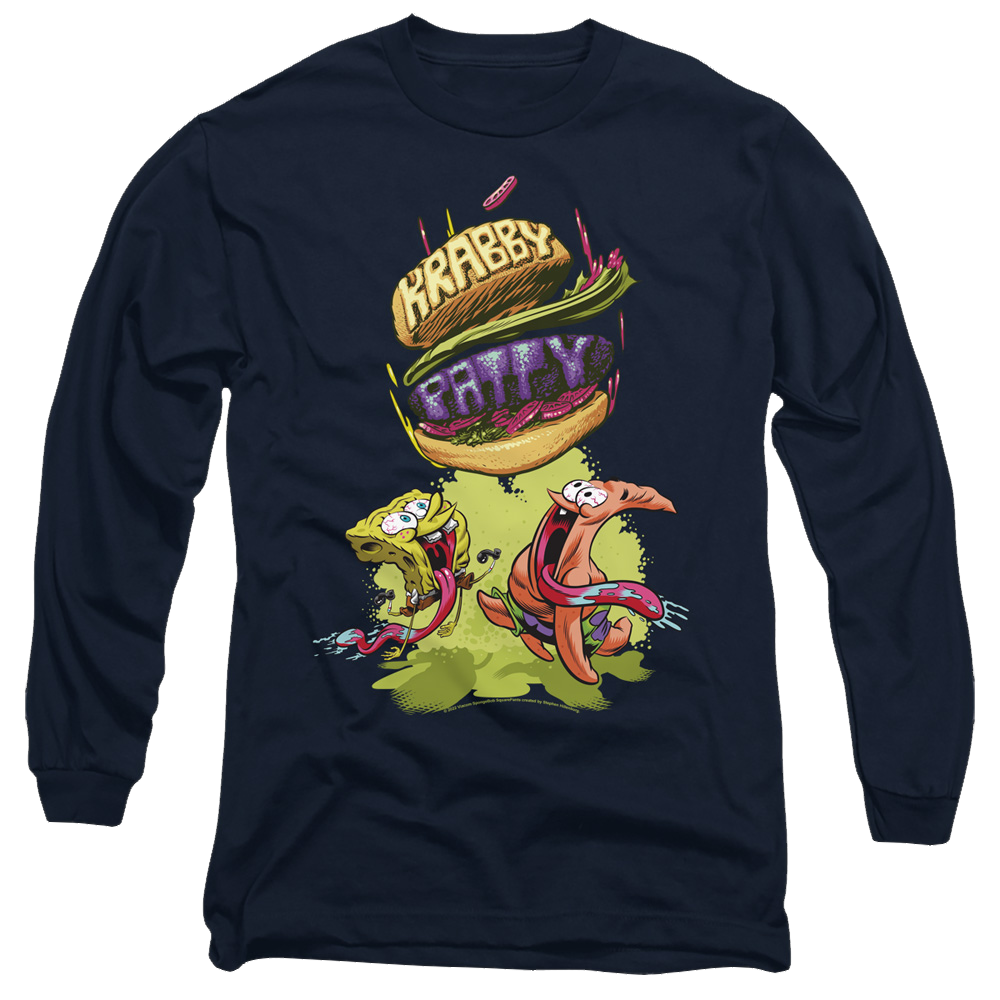 SpongeBob SquarePants Krabby Patty From The Sky - Men's Long Sleeve T-Shirt Men's Long Sleeve T-Shirt SpongeBob SquarePants   