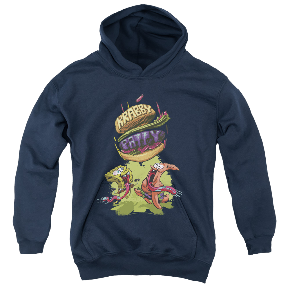 SpongeBob SquarePants Krabby Patty From The Sky - Youth Hoodie Youth Hoodie (Ages 8-12) SpongeBob SquarePants   
