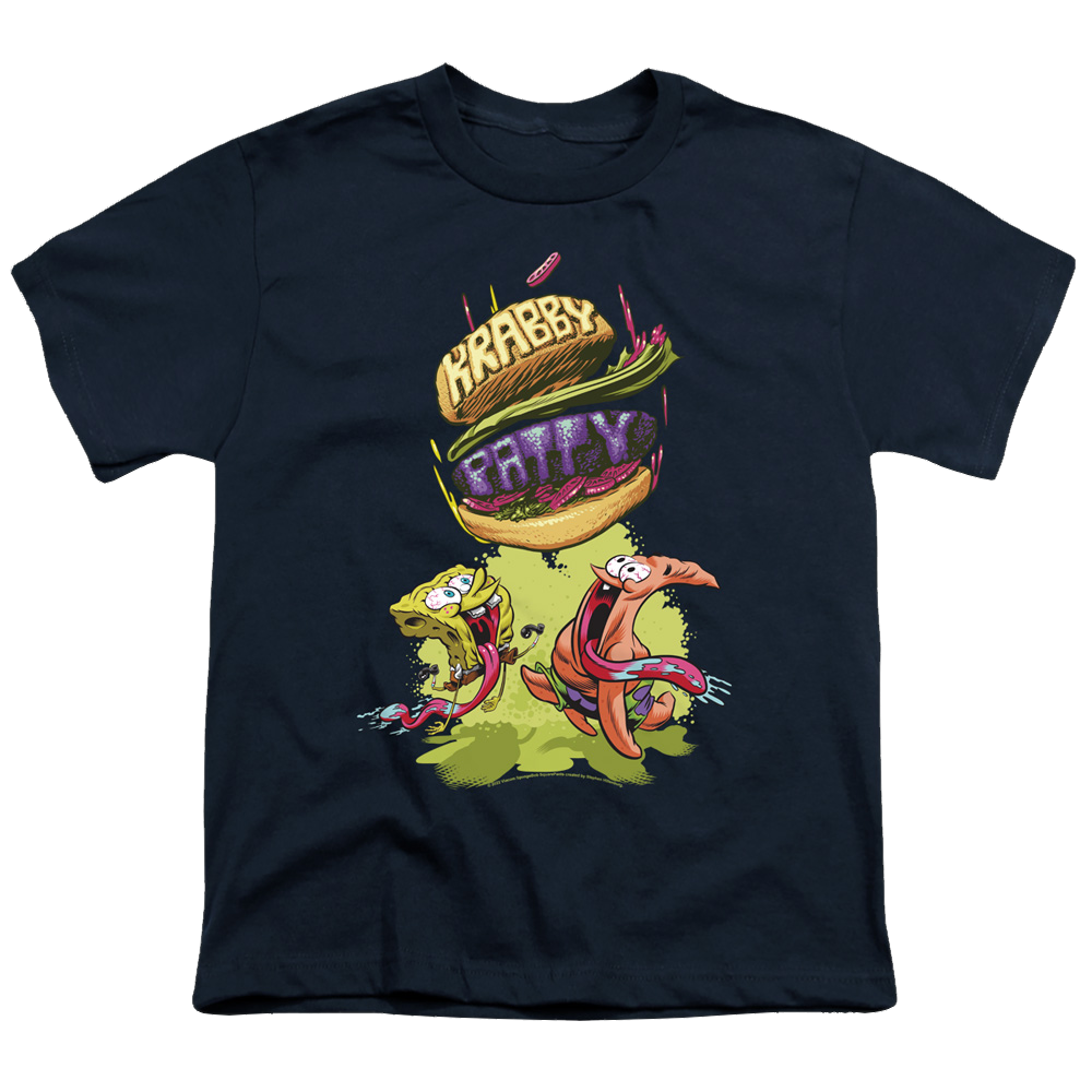 SpongeBob SquarePants Krabby Patty From The Sky - Youth T-Shirt Youth T-Shirt (Ages 8-12) SpongeBob SquarePants   