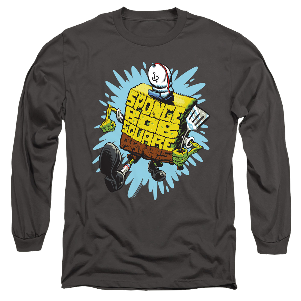 SpongeBob SquarePants Letter Spongebob - Men's Long Sleeve T-Shirt Men's Long Sleeve T-Shirt SpongeBob SquarePants   