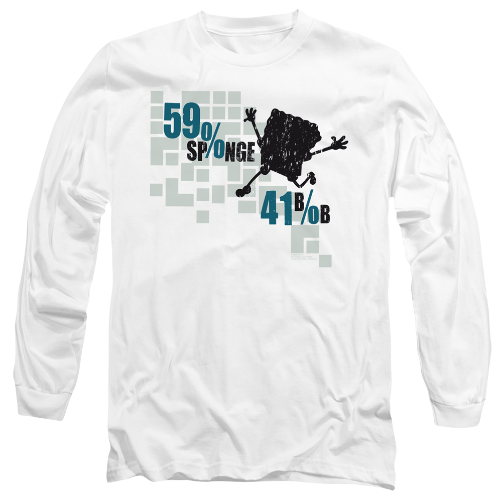 SpongeBob SquarePants 59% Sponge, 41% Bob - Men's Long Sleeve T-Shirt Men's Long Sleeve T-Shirt SpongeBob SquarePants   