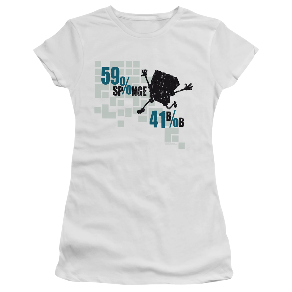 SpongeBob SquarePants 59% Sponge, 41% Bob - Juniors T-Shirt Juniors T-Shirt SpongeBob SquarePants   