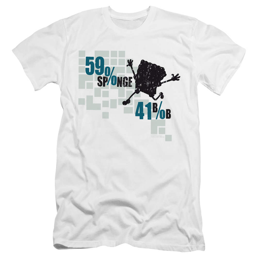 SpongeBob SquarePants 59% Sponge, 41% Bob - Men's Premium Slim Fit T-Shirt Men's Premium Slim Fit T-Shirt SpongeBob SquarePants   