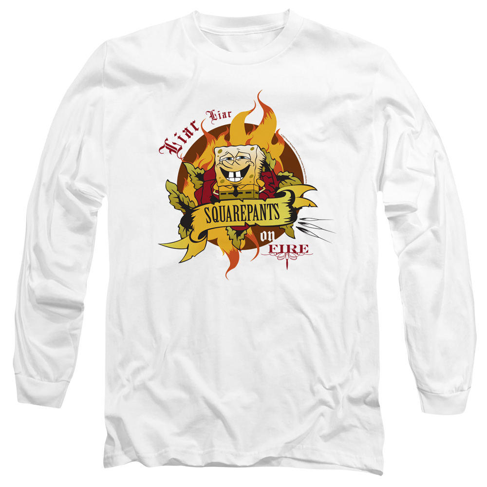 SpongeBob SquarePants Liar Liar Pants On Fire - Men's Long Sleeve T-Shirt Men's Long Sleeve T-Shirt SpongeBob SquarePants   