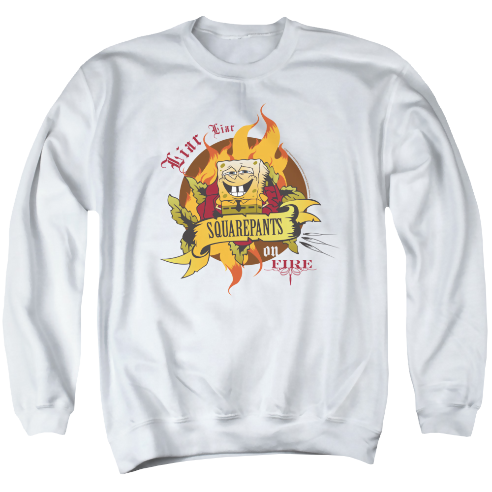 SpongeBob SquarePants Liar Liar Pants On Fire - Men's Crewneck Sweatshirt Men's Crewneck Sweatshirt SpongeBob SquarePants   