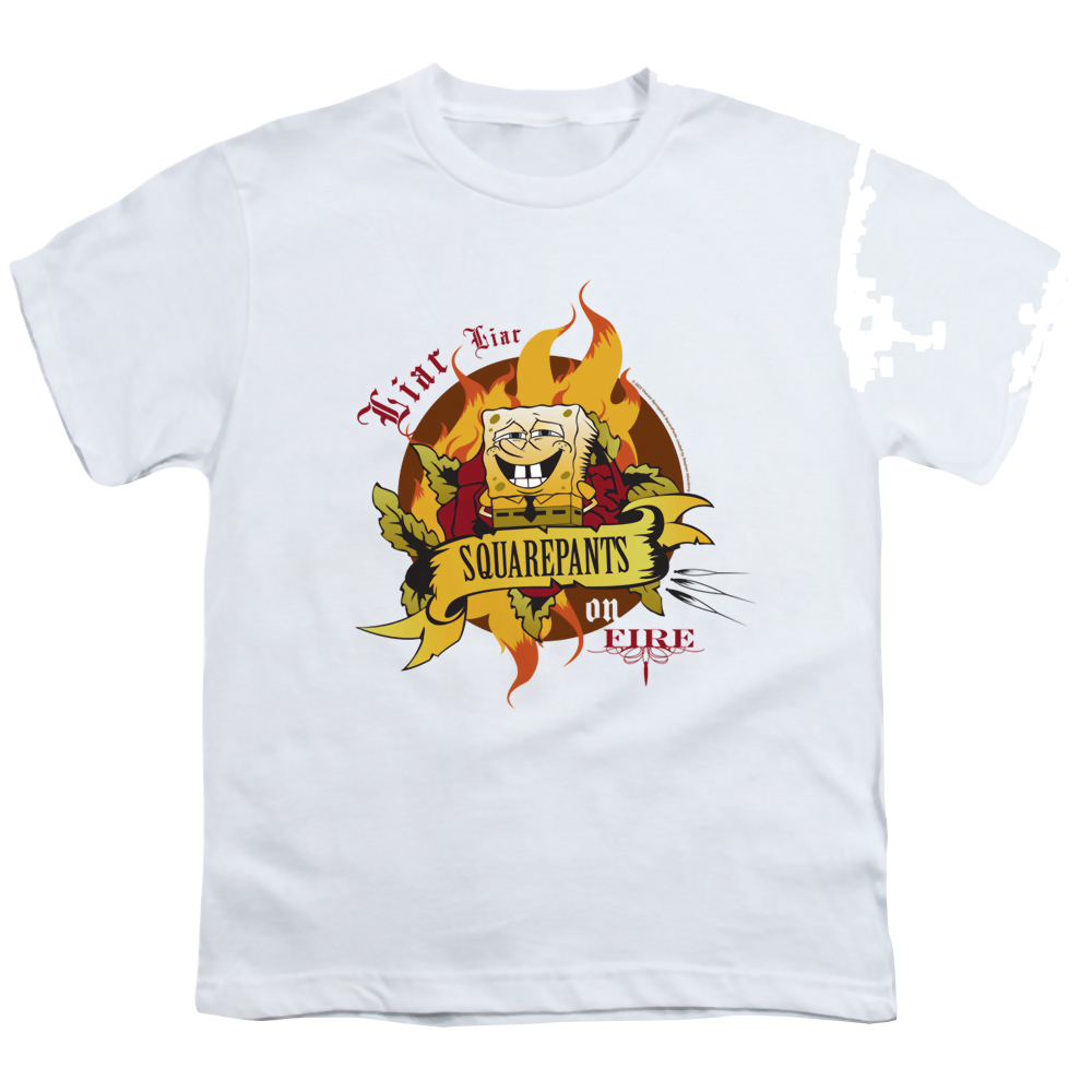 SpongeBob SquarePants Liar Liar Pants On Fire - Youth T-Shirt Youth T-Shirt (Ages 8-12) SpongeBob SquarePants   