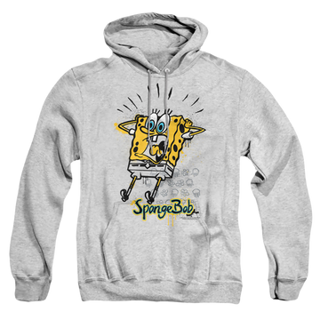 Athletic heather pullover hoodie with SpongeBob SquarePants Shocking! graphic