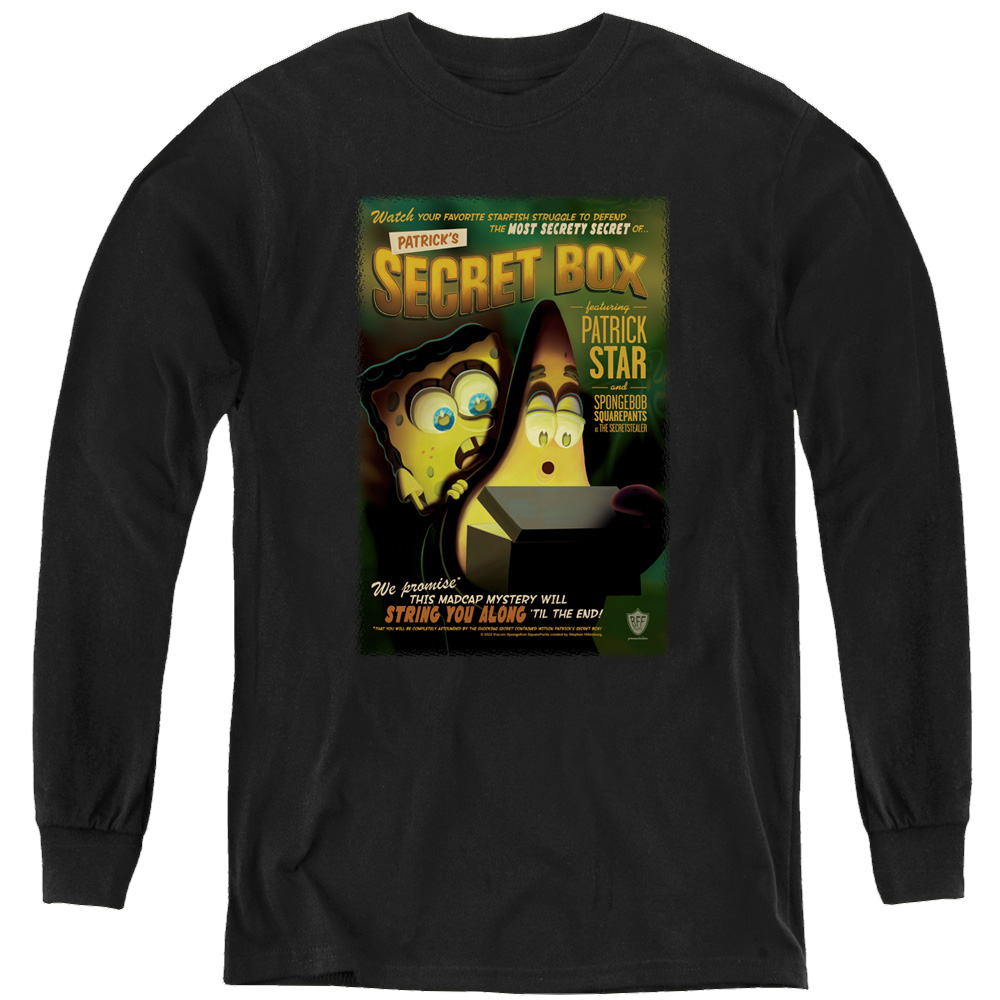 SpongeBob SquarePants Patrick’S Secret Box - Youth Long Sleeve T-Shirt ...