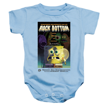 Light blue baby bodysuit with SpongeBob SquarePants Rock Bottom graphic
