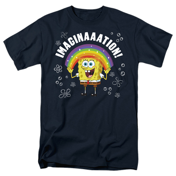 Navy men's regular fit t-shirt with SpongeBob SquarePants Imagination graphic