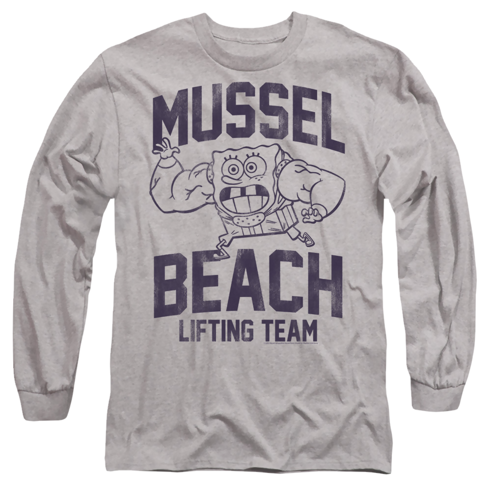 SpongeBob SquarePants Mussle Beach Lifting Team - Men's Long Sleeve T-Shirt Men's Long Sleeve T-Shirt SpongeBob SquarePants   