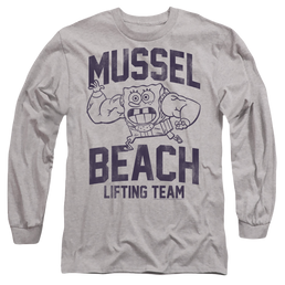 SpongeBob SquarePants Mussle Beach Lifting Team - Men's Long Sleeve T-Shirt Men's Long Sleeve T-Shirt SpongeBob SquarePants   