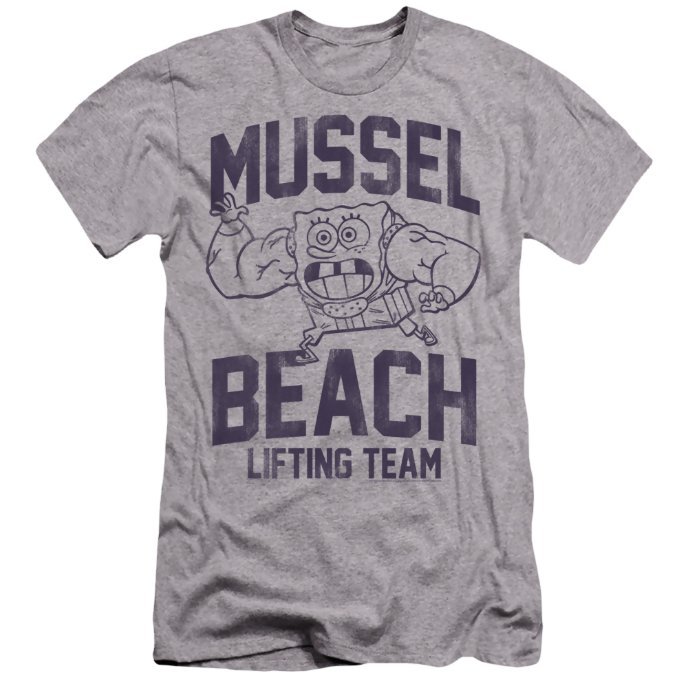 SpongeBob SquarePants Mussle Beach Lifting Team - Men's Premium Slim Fit T-Shirt Men's Premium Slim Fit T-Shirt SpongeBob SquarePants   