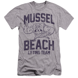 SpongeBob SquarePants Mussle Beach Lifting Team - Men's Premium Slim Fit T-Shirt Men's Premium Slim Fit T-Shirt SpongeBob SquarePants   
