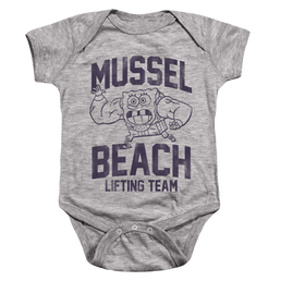 SpongeBob SquarePants Mussle Beach Lifting Team - Baby Bodysuit Baby Bodysuit SpongeBob SquarePants   