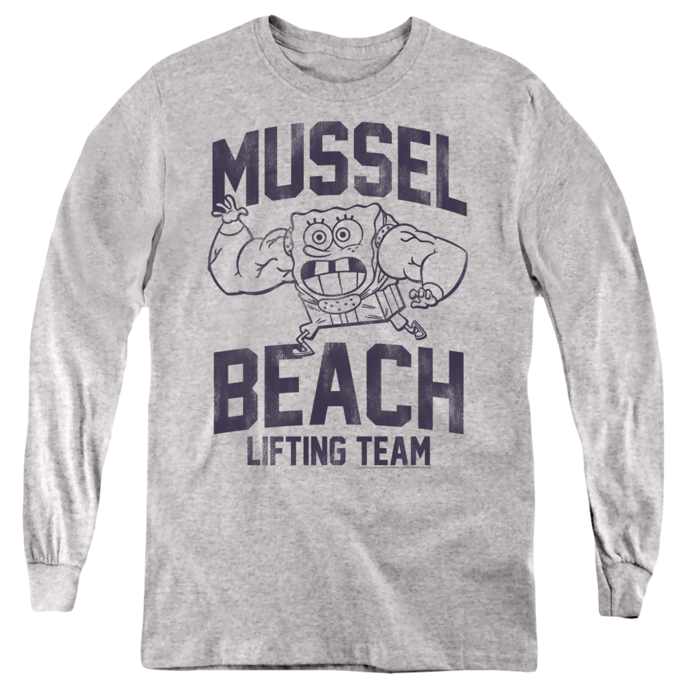 SpongeBob SquarePants Mussle Beach Lifting Team - Youth Long Sleeve T-Shirt Youth Long Sleeve T-Shirt SpongeBob SquarePants   