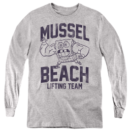 SpongeBob SquarePants Mussle Beach Lifting Team - Youth Long Sleeve T-Shirt Youth Long Sleeve T-Shirt SpongeBob SquarePants   