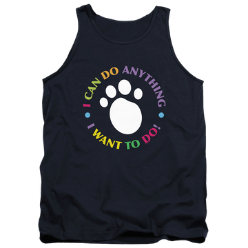 Navy men's tank with Blue's Clues I Can Do Anything! graphic