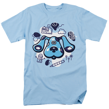 Light blue men's regular fit t-shirt with Blue's Clues And Friends graphic