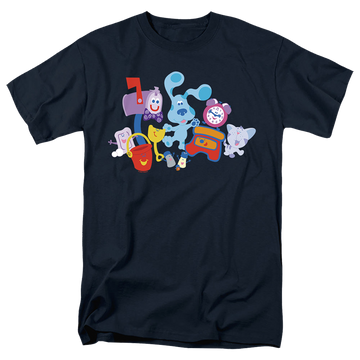 Navy men's regular fit t-shirt with Blue's Clues Friend Party graphic
