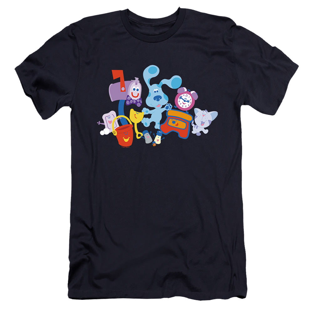 Blue's Clues Friend Party - Men's Premium Slim Fit T-Shirt Men's Premium Slim Fit T-Shirt Blue's Clues   