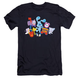 Blue's Clues Friend Party - Men's Premium Slim Fit T-Shirt Men's Premium Slim Fit T-Shirt Blue's Clues   