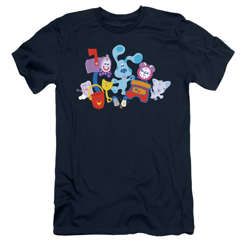 Blue's Clues Friend Party - Men's Slim Fit T-Shirt Men's Slim Fit T-Shirt Blue's Clues   