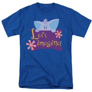 Royal men's regular fit t-shirt with Blue's Clues Let’S Imagine! graphic