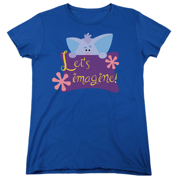 Royal women's t-shirt with Blue's Clues Let’S Imagine! graphic