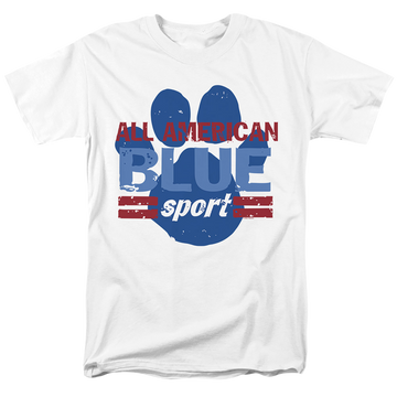 White men's regular fit t-shirt with Blue's Clues All American Sport graphic