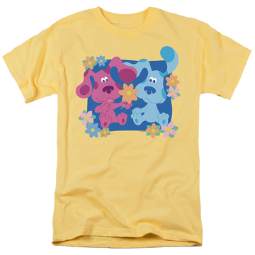 Banana men's regular fit t-shirt with Blue's Clues Magenta And Flowers graphic