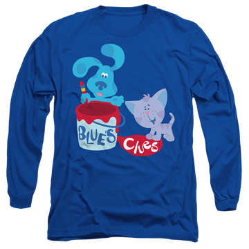 Royal men's long sleeve t-shirt with Blue's Clues Paint It! graphic