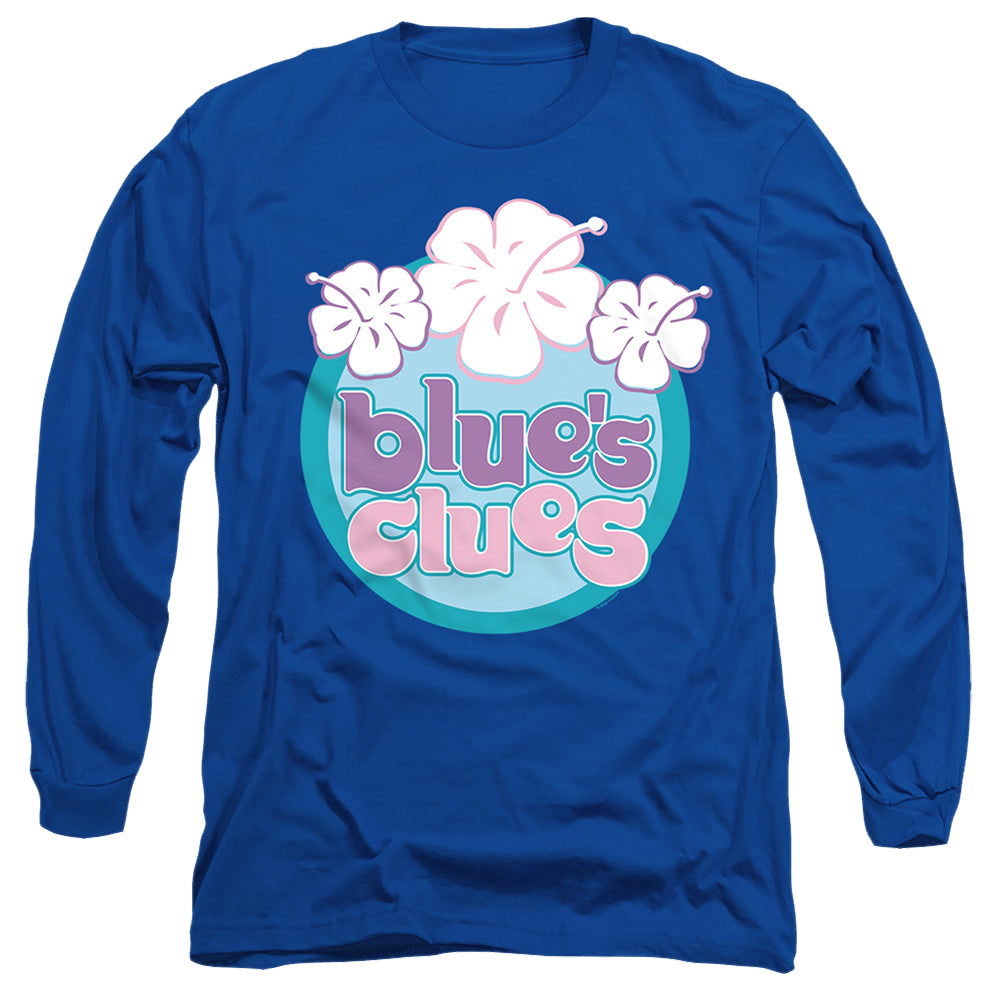 Blue's Clues Hawaiian Flowers - Men's Long Sleeve T-Shirt Men's Long Sleeve T-Shirt Blue's Clues   
