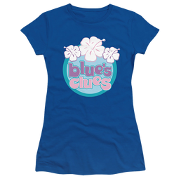 Blue's Clues Hawaiian Flowers - Juniors T-Shirt Juniors T-Shirt Blue's Clues   