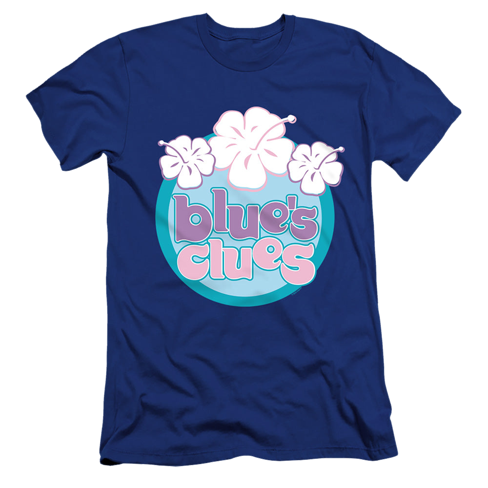 Blue's Clues Hawaiian Flowers - Men's Premium Slim Fit T-Shirt Men's Premium Slim Fit T-Shirt Blue's Clues   