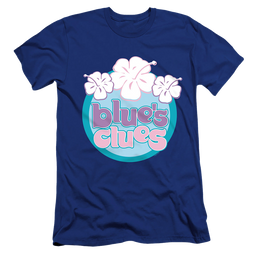 Blue's Clues Hawaiian Flowers - Men's Premium Slim Fit T-Shirt Men's Premium Slim Fit T-Shirt Blue's Clues   