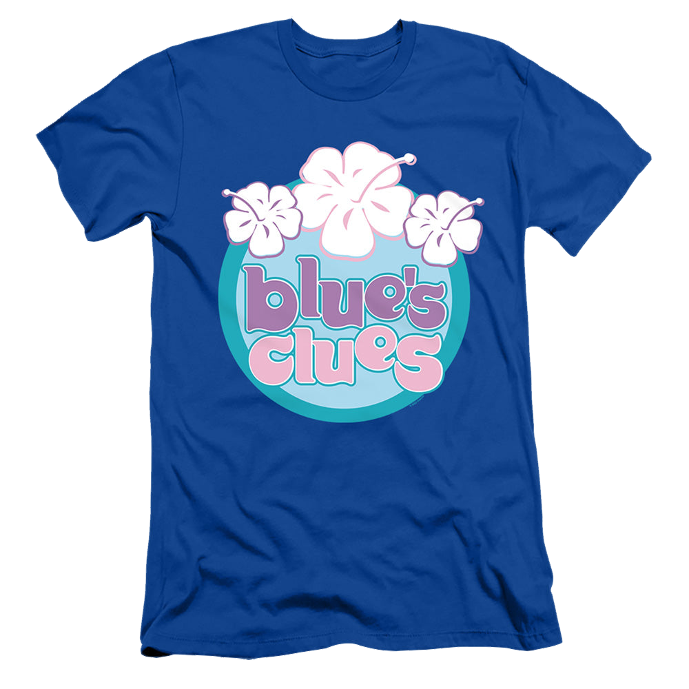 Blue's Clues Hawaiian Flowers - Men's Slim Fit T-Shirt Men's Slim Fit T-Shirt Blue's Clues   