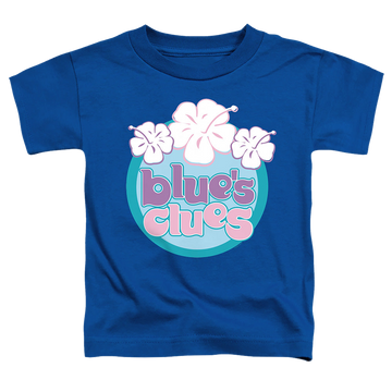 Royal toddler t-shirt with Blue's Clues Hawaiian Flowers graphic