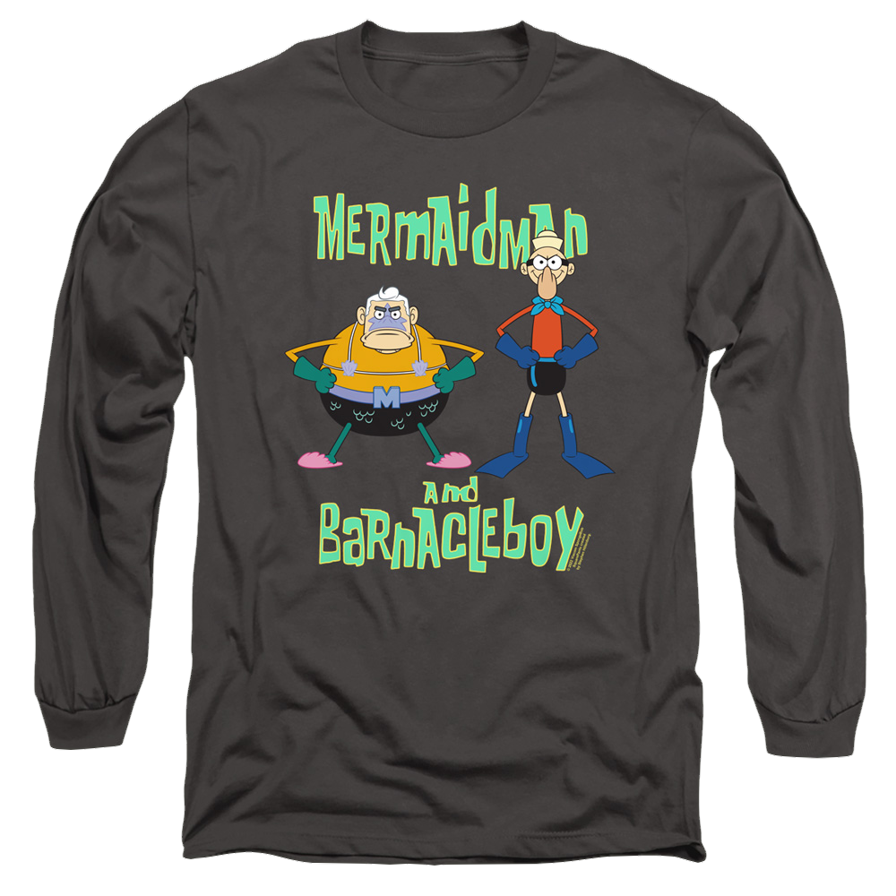 SpongeBob SquarePants Mermaid Man And Barnacle Boy - Men's Long Sleeve T-Shirt Men's Long Sleeve T-Shirt SpongeBob SquarePants   