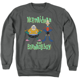 SpongeBob SquarePants Mermaid Man And Barnacle Boy - Men's Crewneck Sweatshirt Men's Crewneck Sweatshirt SpongeBob SquarePants   