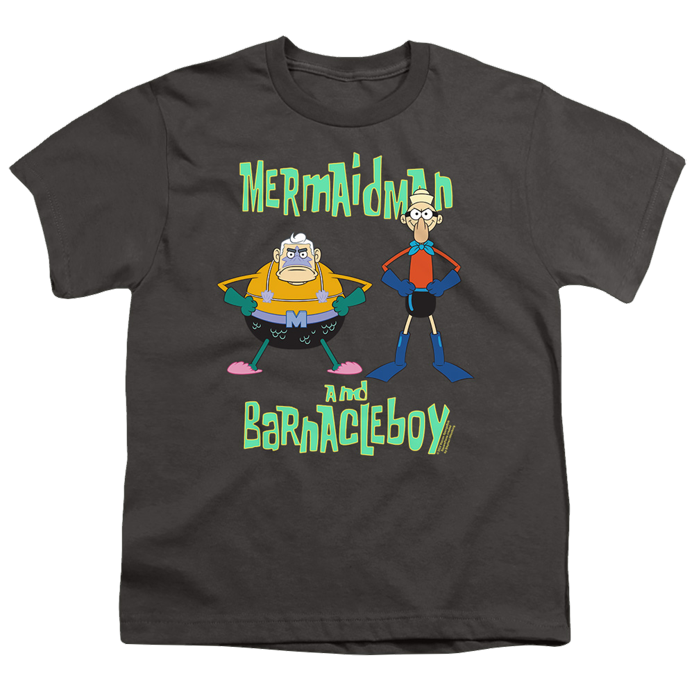 SpongeBob SquarePants Mermaid Man And Barnacle Boy - Youth T-Shirt Youth T-Shirt (Ages 8-12) SpongeBob SquarePants   