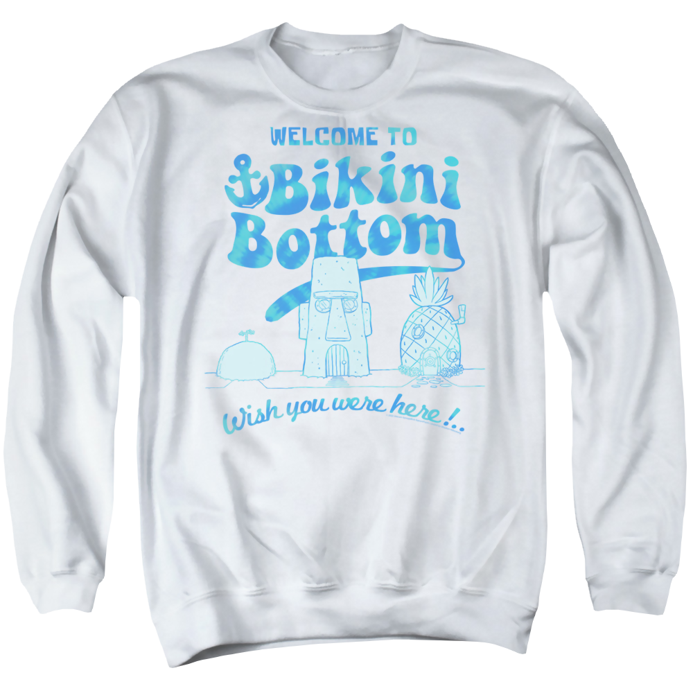 SpongeBob SquarePants Bikini Bottom Welcome - Men's Crewneck Sweatshirt Men's Crewneck Sweatshirt SpongeBob SquarePants   